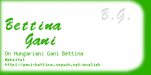 bettina gani business card